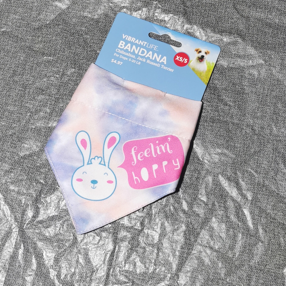 Easter Dog Bandana XS extra small / small pink, purple bunny free add on new nwt